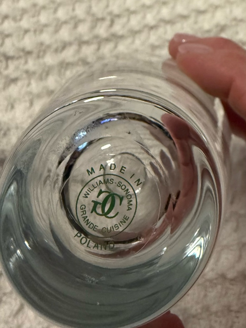 Williams Sonoma Set Of 2  Hand Blown Glass Bud Vase Poland 7” Rolled Rim Clear - Picture 3 of 3